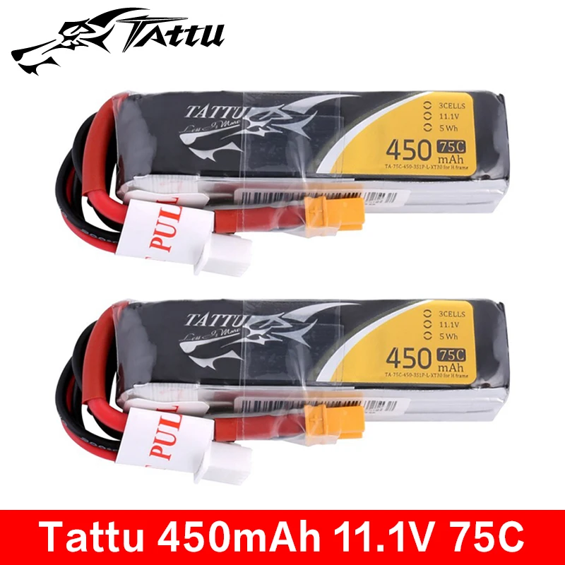Литий-полимерный аккумулятор Tattu 450 мА · ч, 11,1 В, 75C, 3S1P, с разъемом XT30, длинный, для рамы Multirotor FPV/H
Литий-полимерный аккумулятор Tattu 450 мА · ч, 11,1 В, 75C, 3S1P, с разъемом XT30, длинный, для рамы Multirotor FPV/H