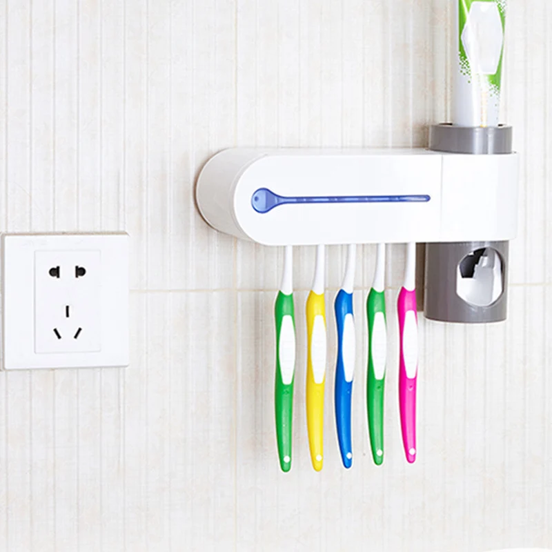 2-in-1 UV Toothbrush Disinfection Rack Toothpaste Kit Toothbrush Holder Toothpaste Dispenser Wall Mounted SK88
2-in-1 UV Toothbrush Disinfection Rack Toothpaste Kit Toothbrush Holder Toothpaste Dispenser Wall Mounted SK88
