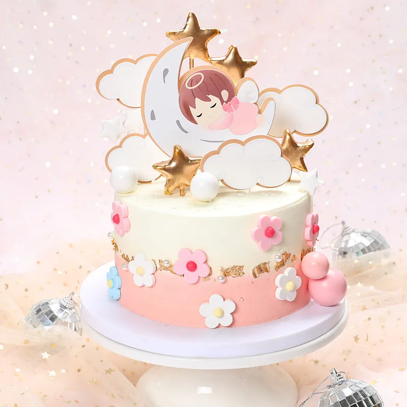 5 шт. топпер для детского торта Angel Moon Lovely Picks Cupcake Toppers вечерние украшения дня