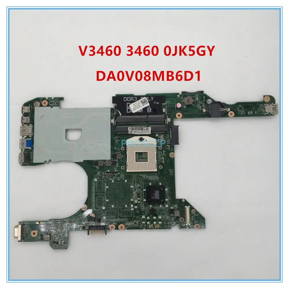 Высокое качество V3460 3460 CN 0JK5GY JK5GY ноутбук motherboar DA0V08MB6D1 REV: D HM77 HD4000 DDR3 100% работает