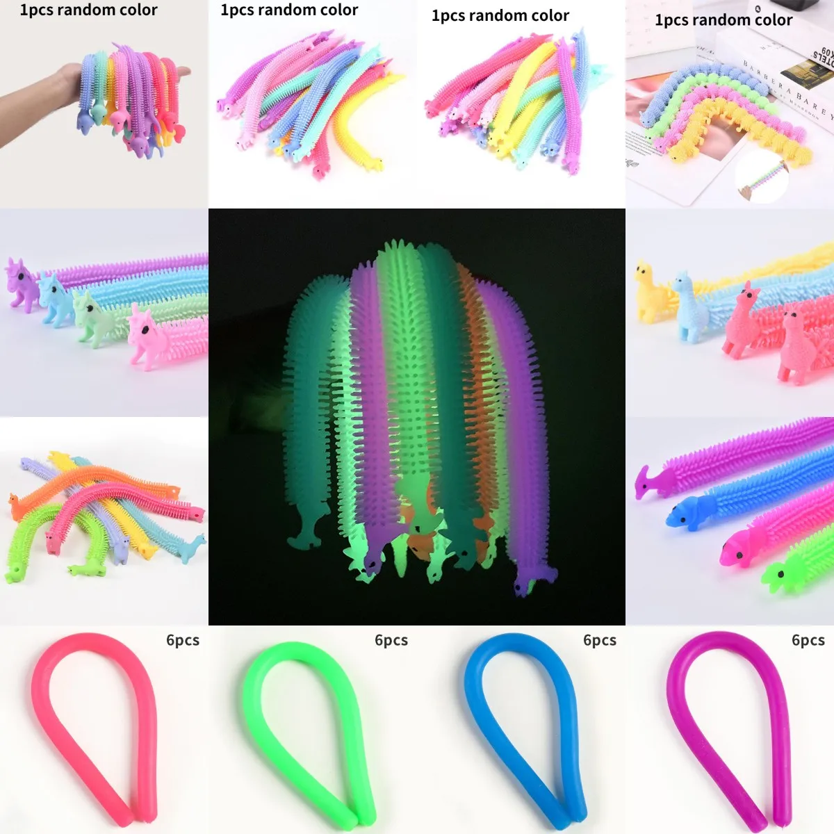 Worm Noodle Stretch String TPR Rope Anti Stress Toys String Fidget Autism Vent Toys Decompression Toy Sqishy Toy 1/3/4/6pcs
Worm Noodle Stretch String TPR Rope Anti Stress Toys String Fidget Autism Vent Toys Decompression Toy Sqishy Toy 1/3/4/6pcs