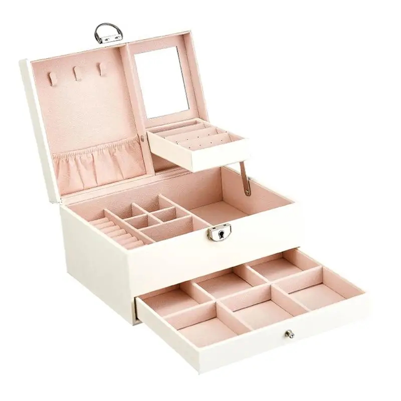 PIXNOR Multi-Layer Jewelry Box Organizer Large PU Leather Velvet Storage Case For Watch Earrings Necklace Ring Jewellery Box
PIXNOR Multi-Layer Jewelry Box Organizer Large PU Leather Velvet Storage Case For Watch Earrings Necklace Ring Jewellery Box