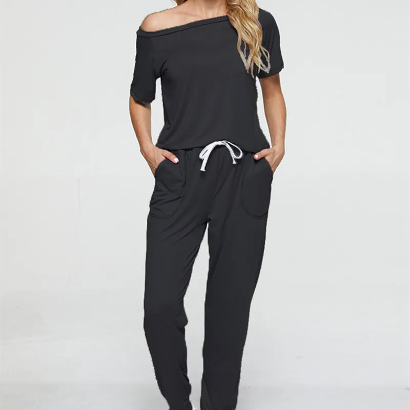 2021 Sexy Off Shouler Red Jumpsuit Long Rompers Womens Jumpsuit Black Lace-up Short Sleeve Overalls for Women Jumpsuit Female
2021 Sexy Off Shouler Red Jumpsuit Long Rompers Womens Jumpsuit Black Lace-up Short Sleeve Overalls for Women Jumpsuit Female
