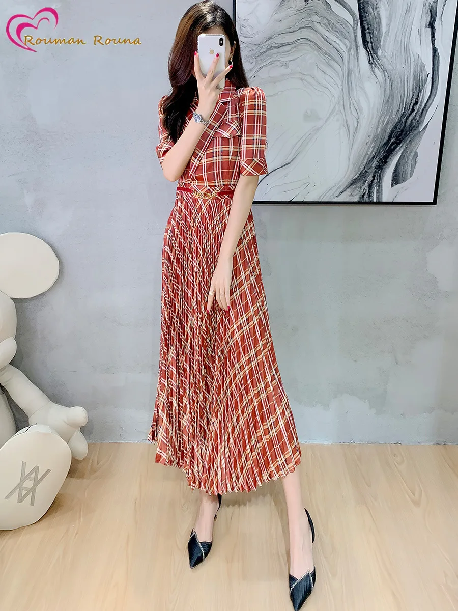 Quality women's Satin suit dress 2021 summer new crimp design checkered skirt
Quality women's Satin suit dress 2021 summer new crimp design checkered skirt