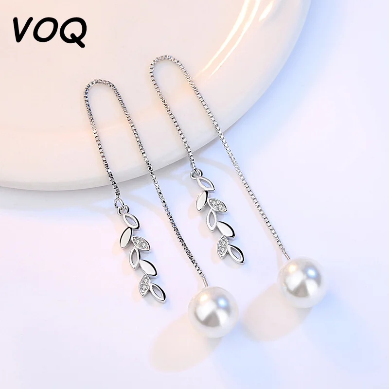 VOQ 925 пробы серебряные серьги в виде листьев, жемчужные серьги, серьги Brincos
VOQ 925 пробы серебряные серьги в виде листьев, жемчужные серьги, серьги Brincos