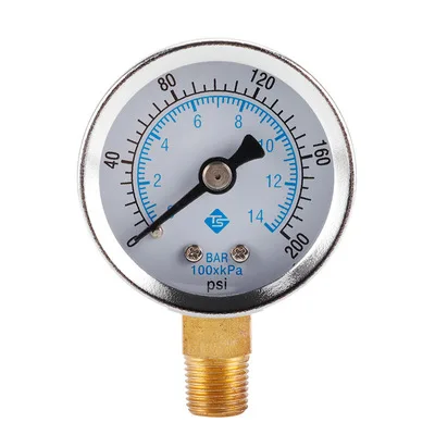 

40mm 1/8 NPT 0-200psi 0-14bar Barometer vacuum Hydraulic Gauge oil Fluid Water Pressure Gauge Meter diameter for Air Compressor