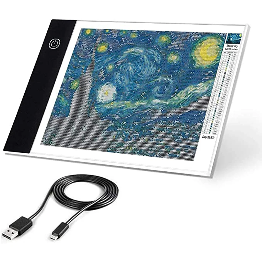 A4 LED Light Pad for Diamond Painting USB Light Box Dimmable Light Board,5D DIY Diamond Painting Tools Accessories
A4 LED Light Pad for Diamond Painting USB Light Box Dimmable Light Board,5D DIY Diamond Painting Tools Accessories