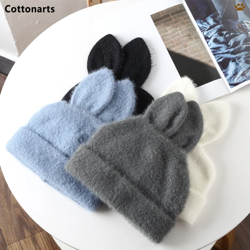 UFLAME Girls Winter Hats Women Keep Warm Skullies Beanies Hat Fashion Design Bunny Ears Wool Hat Solid Color Knitted Hat Bonnets
UFLAME Girls Winter Hats Women Keep Warm Skullies Beanies Hat Fashion Design Bunny Ears Wool Hat Solid Color Knitted Hat Bonnets