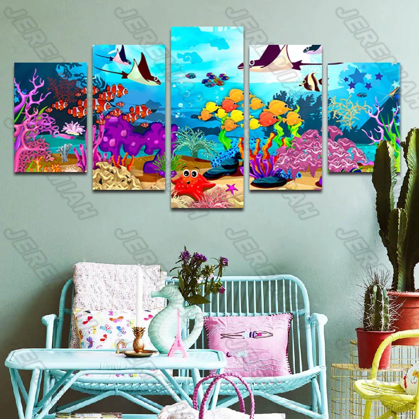Colorful Underwater World Poster Nordic Style Wall Art Canvas Print Painting Modern Living Room Decoration
Colorful Underwater World Poster Nordic Style Wall Art Canvas Print Painting Modern Living Room Decoration