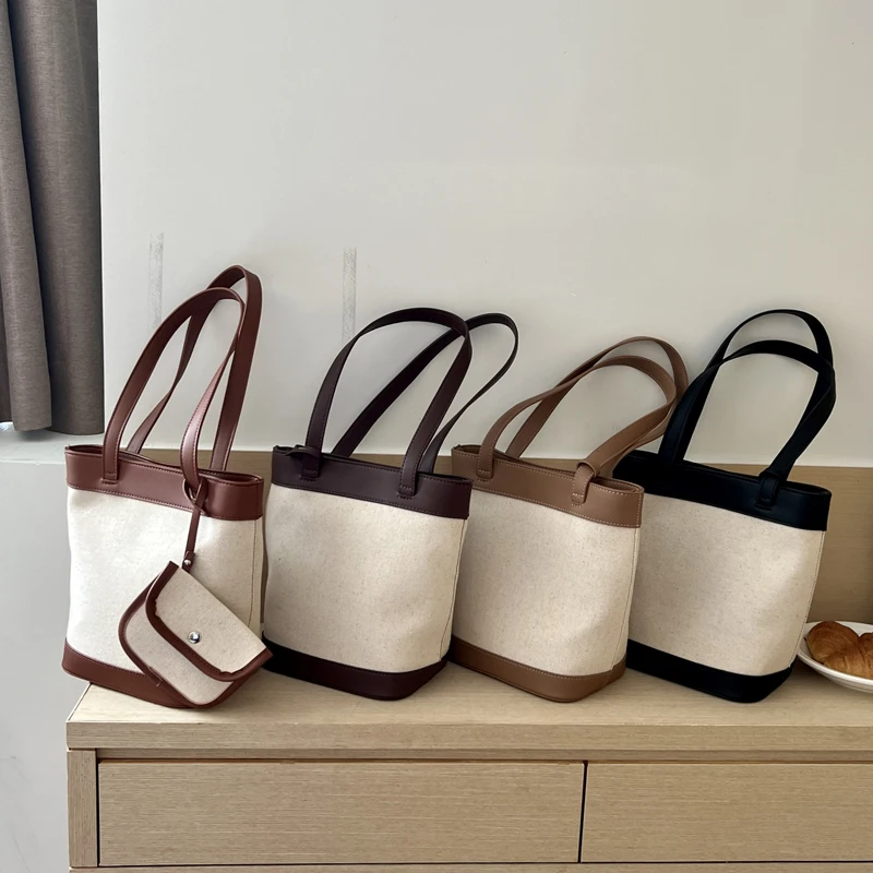 New Women Bag High Qaulity Canvas PU Leather Ladies Bucket Bag Luxury Handbags Korean Designer Female Shoulder Bag Whole Sale
New Women Bag High Qaulity Canvas PU Leather Ladies Bucket Bag Luxury Handbags Korean Designer Female Shoulder Bag Whole Sale