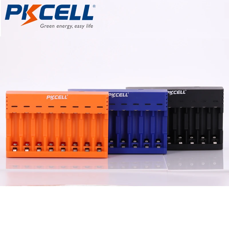 PKCELL 8 slots Smart battery Chargers AA AAA Chargers USB independent charging for AA/AAA 1.2V NIMH NICD Batteries Charger LED
PKCELL 8 slots Smart battery Chargers AA AAA Chargers USB independent charging for AA/AAA 1.2V NIMH NICD Batteries Charger LED