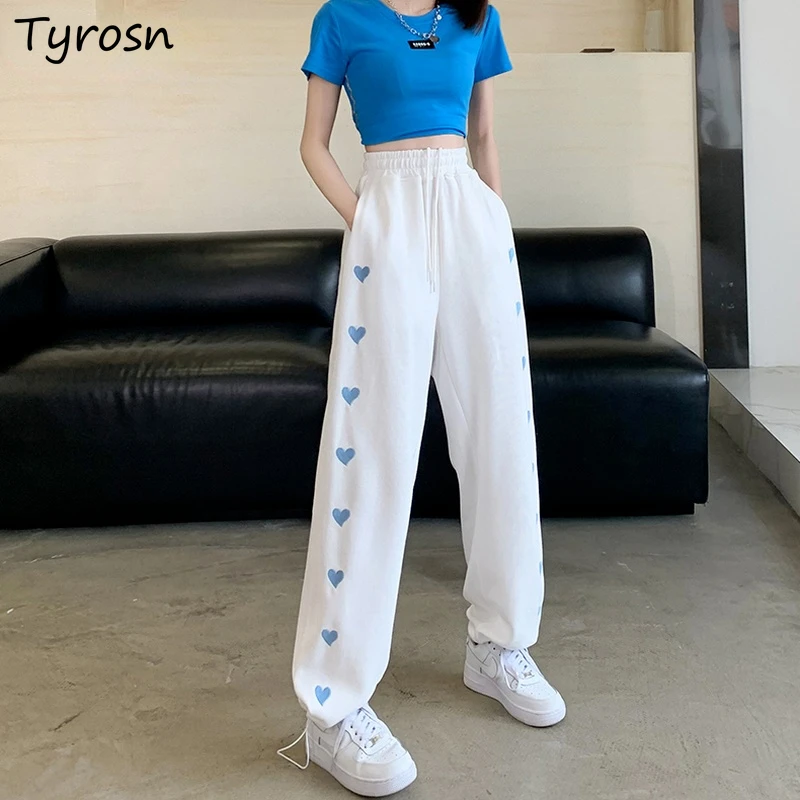 Casual Pants Women Design Love-print Sweet Bundle Feet Wide-leg Pant All-match Streetwear Fashion Drawstring Loose Trousers Teen
Casual Pants Women Design Love-print Sweet Bundle Feet Wide-leg Pant All-match Streetwear Fashion Drawstring Loose Trousers Teen