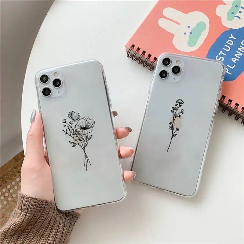 Dried flower print pattern Phone Case Clear Transparent for iPhone 11 12 13 mini pro XS MAX 8 7 6 6S Plus X 5S SE XR 2020
Dried flower print pattern Phone Case Clear Transparent for iPhone 11 12 13 mini pro XS MAX 8 7 6 6S Plus X 5S SE XR 2020