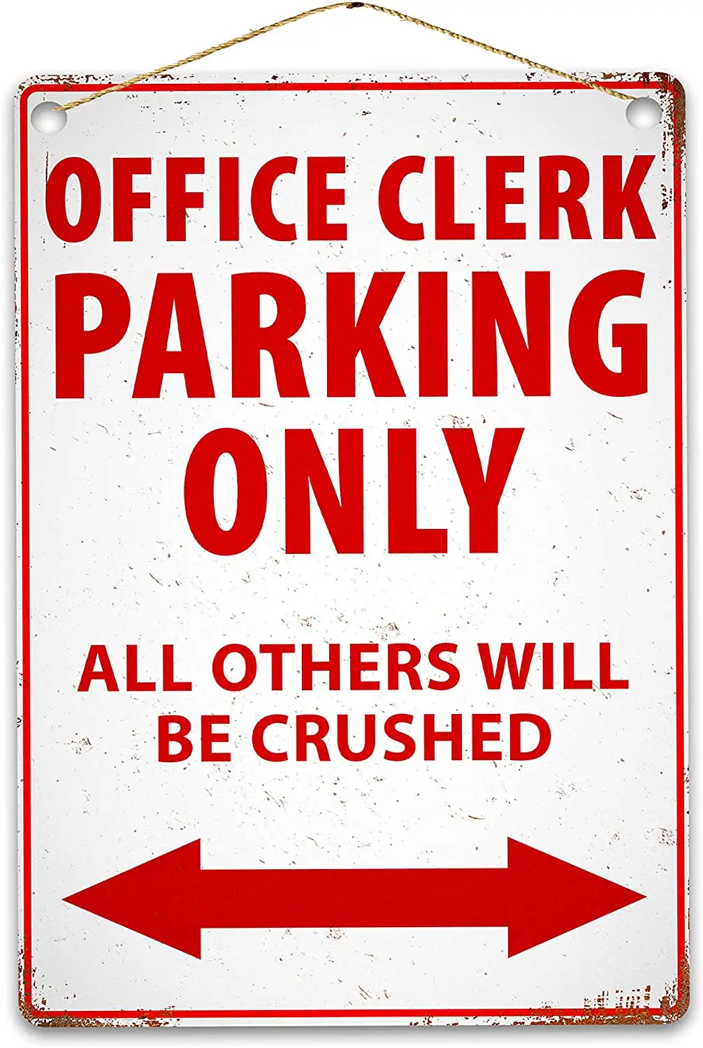 Diuangfoong Funny Office Clerk Parking Only Metal Sign, Rustic Retro Weathered Distressed Plaque 12 x 8 inches
Diuangfoong Funny Office Clerk Parking Only Metal Sign, Rustic Retro Weathered Distressed Plaque 12 x 8 inches