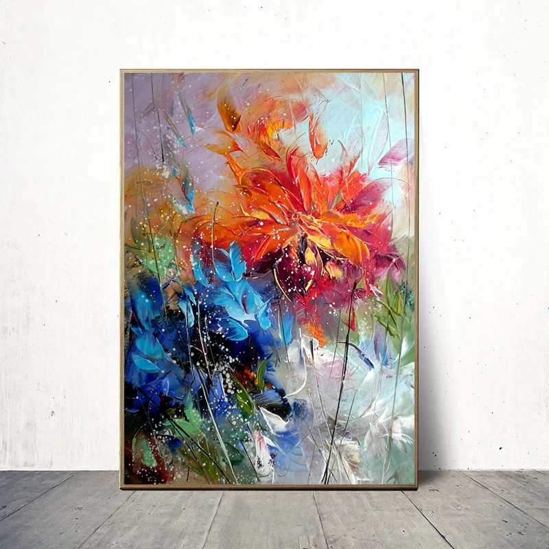 Abstract Watercolour Blue Orange Flower Oil Painting On Canvas Poster And Print Wall Art Picture Cuadros Home Room Decoration
Abstract Watercolour Blue Orange Flower Oil Painting On Canvas Poster And Print Wall Art Picture Cuadros Home Room Decoration