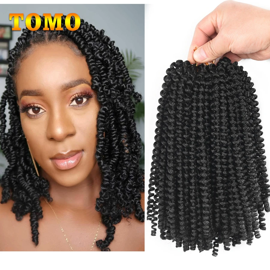 TOMO 8Inch Ombre Spring Twist Hair Crochet Braids Passion Twist Synthetic Pre-Twist Crochet Hair Extensions 30Roots Bomb Twist 
TOMO 8Inch Ombre Spring Twist Hair Crochet Braids Passion Twist Synthetic Pre-Twist Crochet Hair Extensions 30Roots Bomb Twist