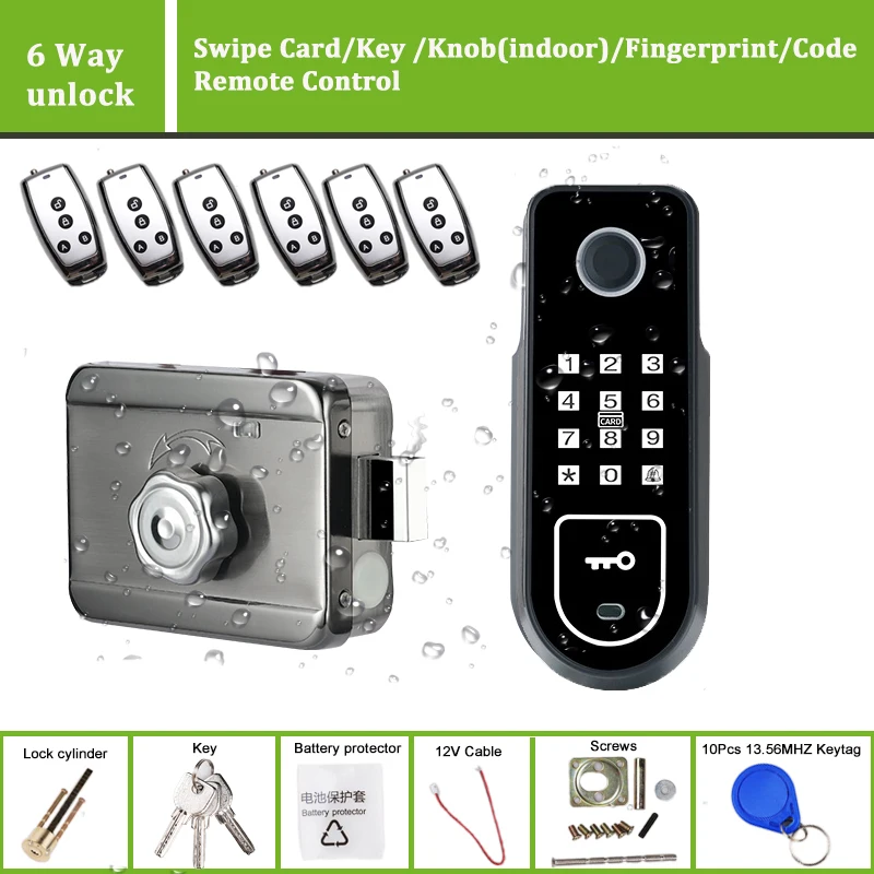 Wireless Biometric ID Swipe Card Lock Apartment Fingerprint Lock easy to Install Smart Door Lock AA Battery Lock Remote Control
Wireless Biometric ID Swipe Card Lock Apartment Fingerprint Lock easy to Install Smart Door Lock AA Battery Lock Remote Control