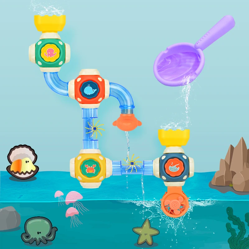 Baby Building Bath Pipes Toy Set DIY Water Spray Shower Game Stacking Cups For Children Swimming Bathroom Bathing Kids Toys
Baby Building Bath Pipes Toy Set DIY Water Spray Shower Game Stacking Cups For Children Swimming Bathroom Bathing Kids Toys