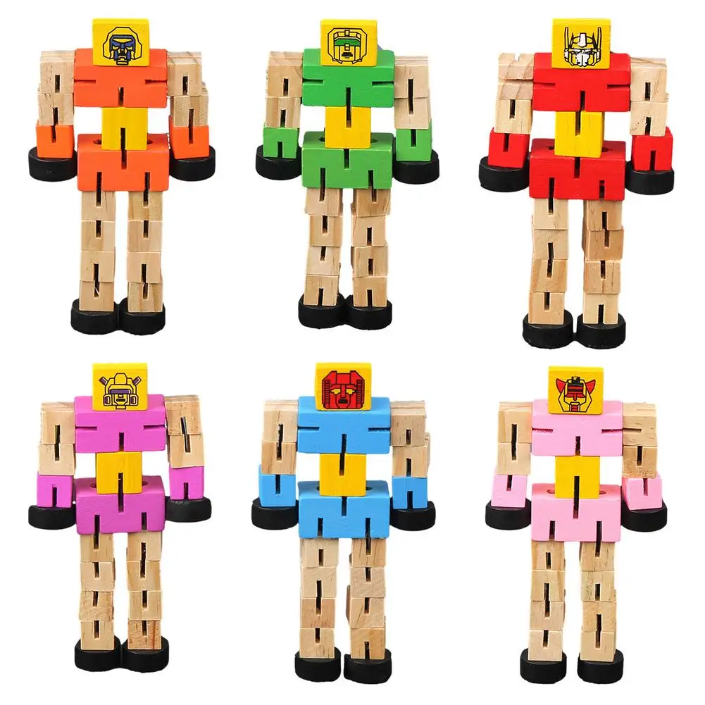 Kids Wooden Transformation Robot Manual Folding Building Block Toy For Children Autobot Figure Model Educational Puzzle Toy Gift 
Kids Wooden Transformation Robot Manual Folding Building Block Toy For Children Autobot Figure Model Educational Puzzle Toy Gift