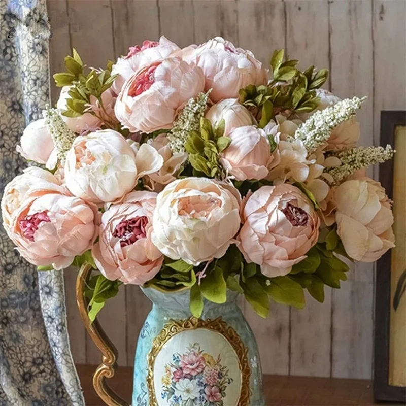 1Bunch European Artificial Peony Flowers Silk Fake Flowers Wedding Party Home Decoration Flower Bouquet Wreath DIY Scrapbooking
1Bunch European Artificial Peony Flowers Silk Fake Flowers Wedding Party Home Decoration Flower Bouquet Wreath DIY Scrapbooking