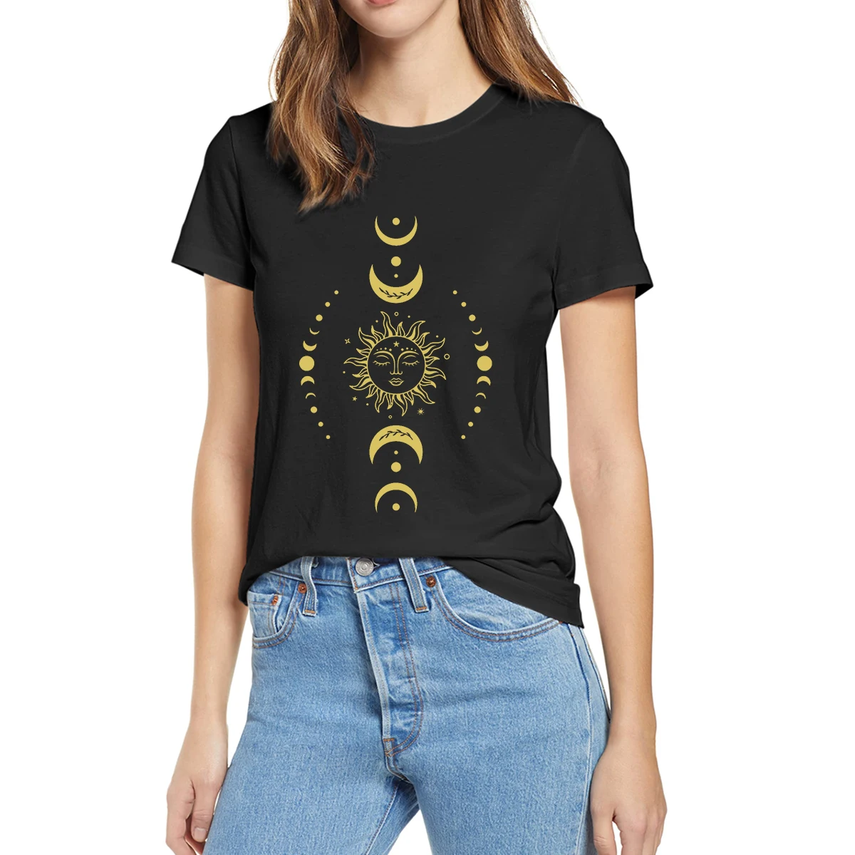 100% Cotton Stars One With The Sun Mystical Moon Gift Summer Women Casual Novelty Oversized T-Shirt Fashion Top Tee EU Size
100% Cotton Stars One With The Sun Mystical Moon Gift Summer Women Casual Novelty Oversized T-Shirt Fashion Top Tee EU Size