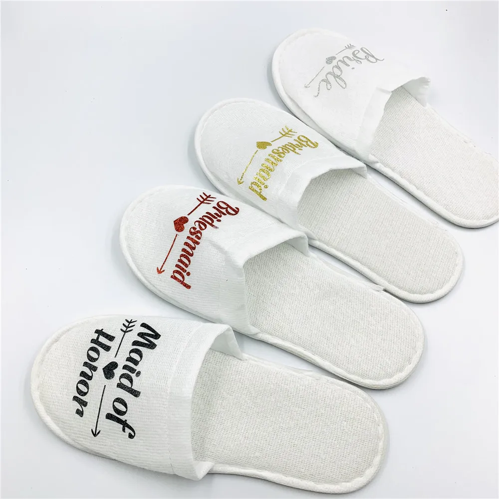 Wedding Decor 1 Pair Team Bride To Be Bridesmaid Spa Soft Slippers for Bridal Shower Hen Night Bachelorette Party Favors Gifts,Q 
Wedding Decor 1 Pair Team Bride To Be Bridesmaid Spa Soft Slippers for Bridal Shower Hen Night Bachelorette Party Favors Gifts,Q