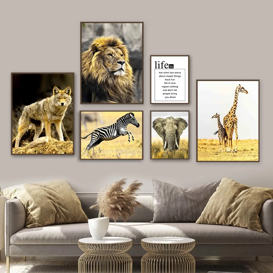 Lion Wolf Zebra Elephant Giraffe Quote Animal Wall Art Canvas Painting Nordic Posters And Prints Wall Pictures Kids Room Decor
Lion Wolf Zebra Elephant Giraffe Quote Animal Wall Art Canvas Painting Nordic Posters And Prints Wall Pictures Kids Room Decor