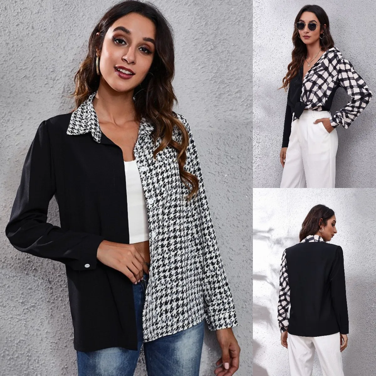 Spring Elegant Plaid Print Shirt Women's Clothing Long Sleeve Korean Fashion Blouse Casual Turn-down Collar Basic Top Female
Spring Elegant Plaid Print Shirt Women's Clothing Long Sleeve Korean Fashion Blouse Casual Turn-down Collar Basic Top Female
