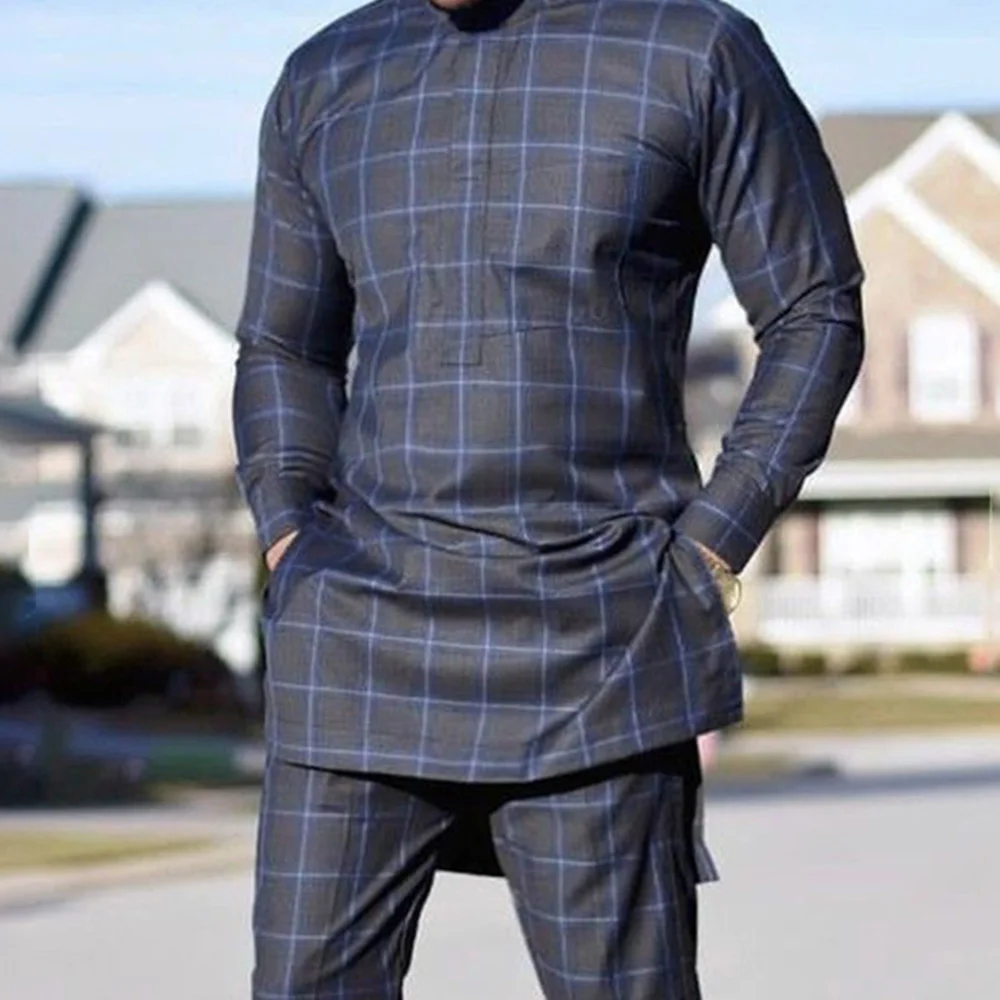 African Men T-shirt Plaid Long Sleeve Shirts Mid-Length Spring Fall Tops Fashion Casual Muslim Ethnic Tshirts Plus Size 2021 New
African Men T-shirt Plaid Long Sleeve Shirts Mid-Length Spring Fall Tops Fashion Casual Muslim Ethnic Tshirts Plus Size 2021 New