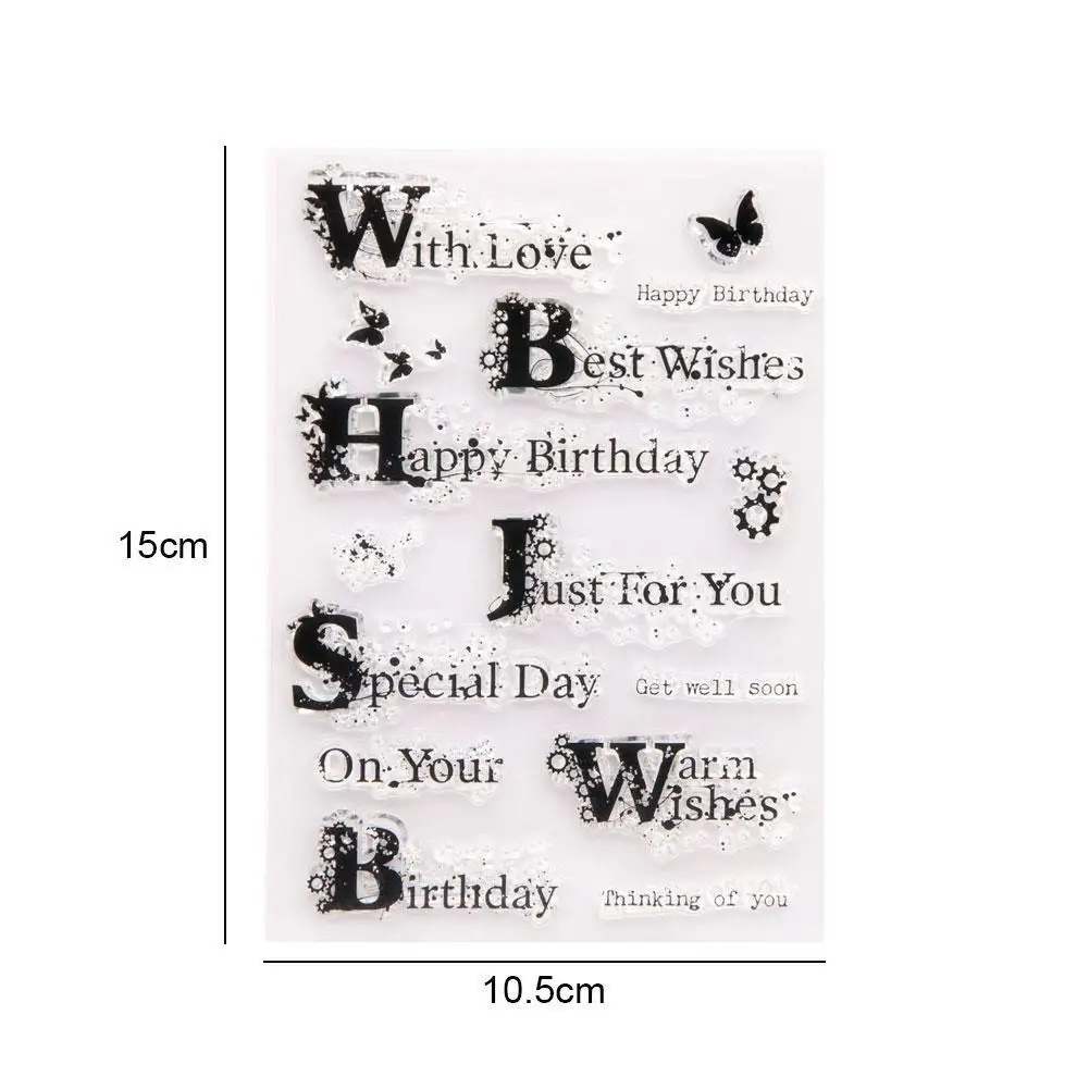 Stamps For DIY Scrapbooking Happy Birthday Wishes Stamp Photo Stamps Decor Silicon Crafts Album Making Transparent Card A0M8
Stamps For DIY Scrapbooking Happy Birthday Wishes Stamp Photo Stamps Decor Silicon Crafts Album Making Transparent Card A0M8