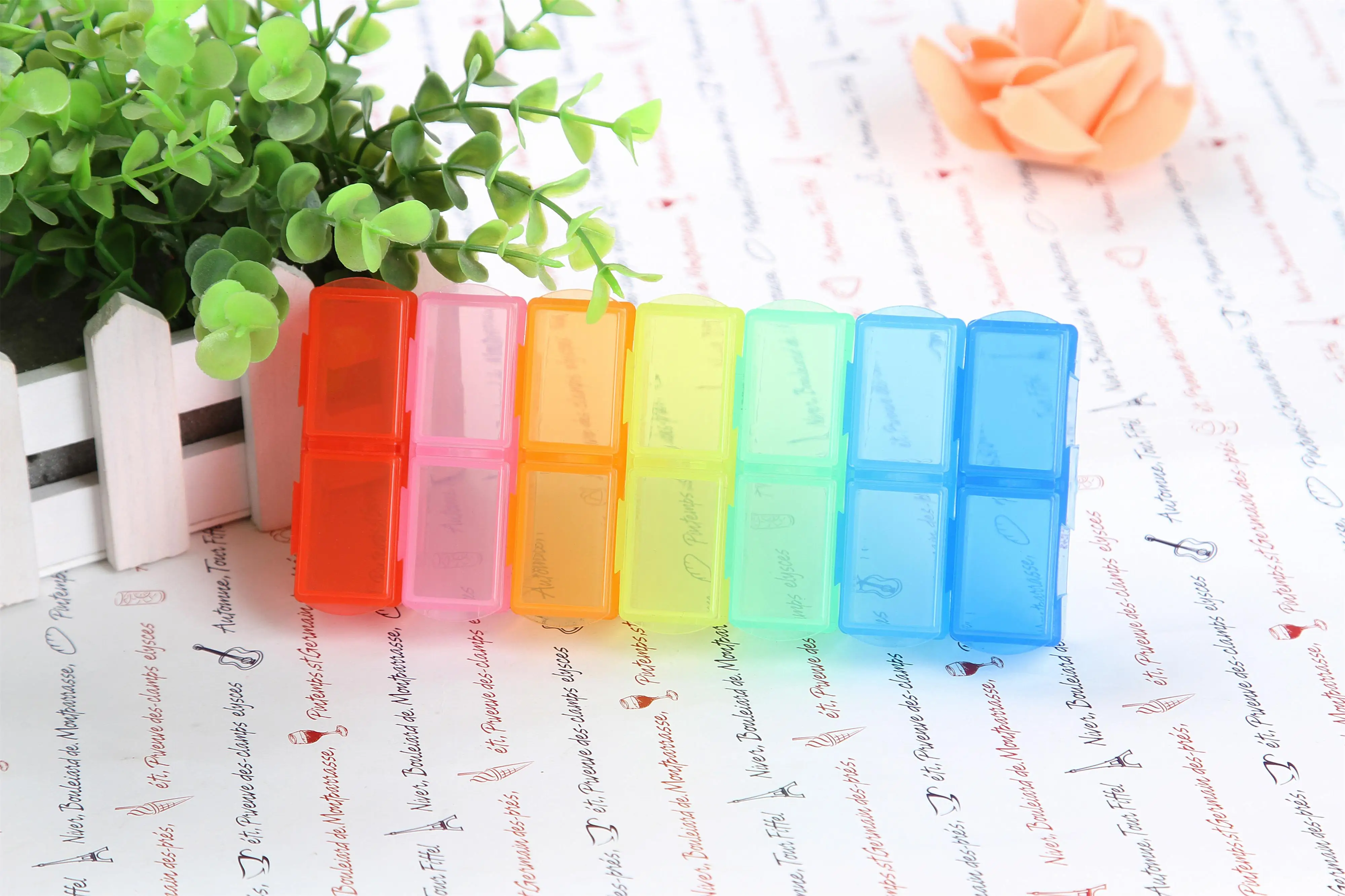 With Cutter Pill Case 14 Grids Color Pill Organizer Mendicine Box Splitters Pill Storage Organizer Container Storage Containers
With Cutter Pill Case 14 Grids Color Pill Organizer Mendicine Box Splitters Pill Storage Organizer Container Storage Containers