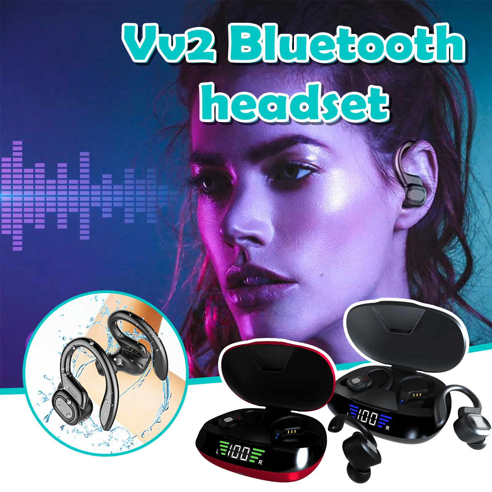 TWS-стереонаушники VV2 спортивные с поддержкой Bluetooth и сенсорным управлением
TWS-стереонаушники VV2 спортивные с поддержкой Bluetooth и сенсорным управлением