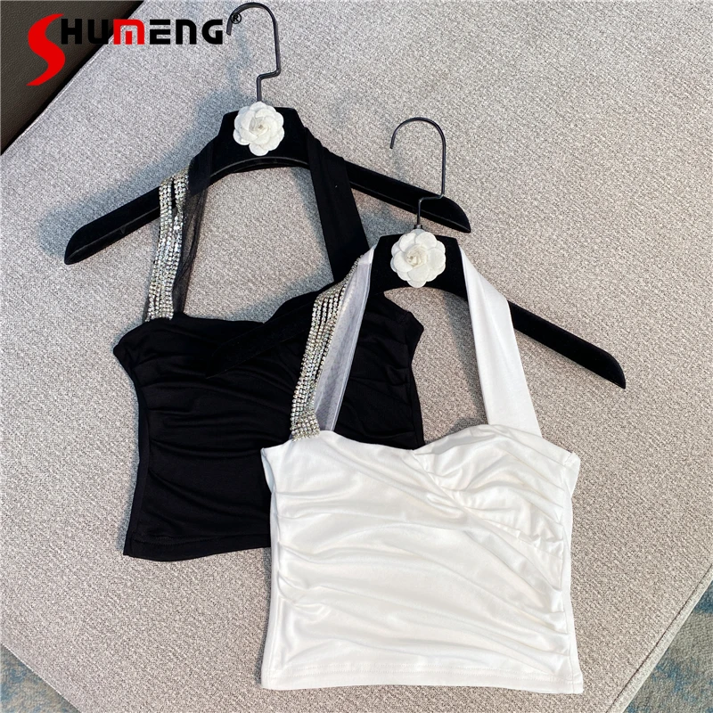 2021 Summer New Solid Color Sexy Backless Strapless Pullover Top Female Rhinestone Mesh Halter Short Sling For Ladies
2021 Summer New Solid Color Sexy Backless Strapless Pullover Top Female Rhinestone Mesh Halter Short Sling For Ladies