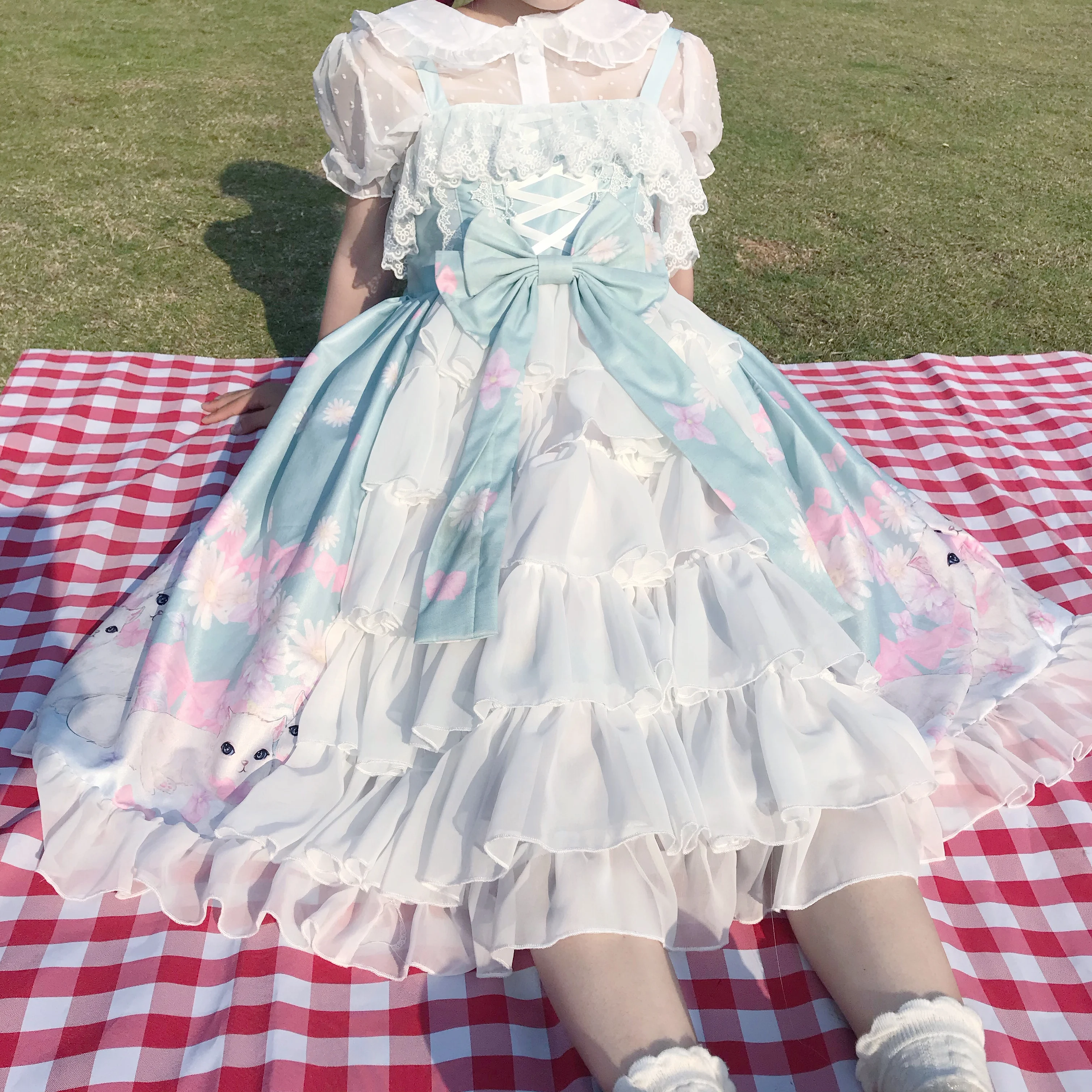 Japanese Harajuku Gothic Lolita Suspender Dress Sweet Peter Pan Collar Top Cute Bow Cosplay Kawaii Ruffles Cartoon Cat JSK Dress
Japanese Harajuku Gothic Lolita Suspender Dress Sweet Peter Pan Collar Top Cute Bow Cosplay Kawaii Ruffles Cartoon Cat JSK Dress