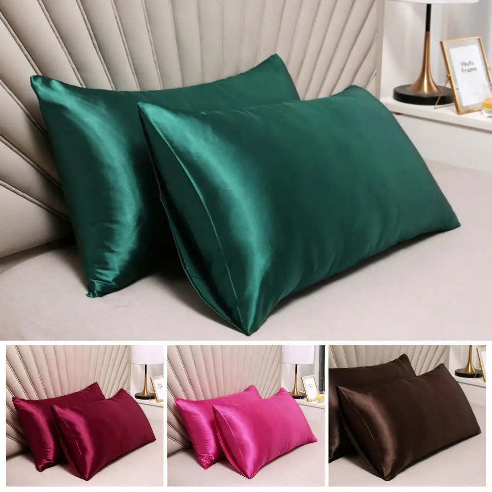 Pure Emulation Silk Satin Pillow Case Polyester Anti-deform Pillow Cover Decor for Home Single Pillow Envelope Covers Bedding
Pure Emulation Silk Satin Pillow Case Polyester Anti-deform Pillow Cover Decor for Home Single Pillow Envelope Covers Bedding