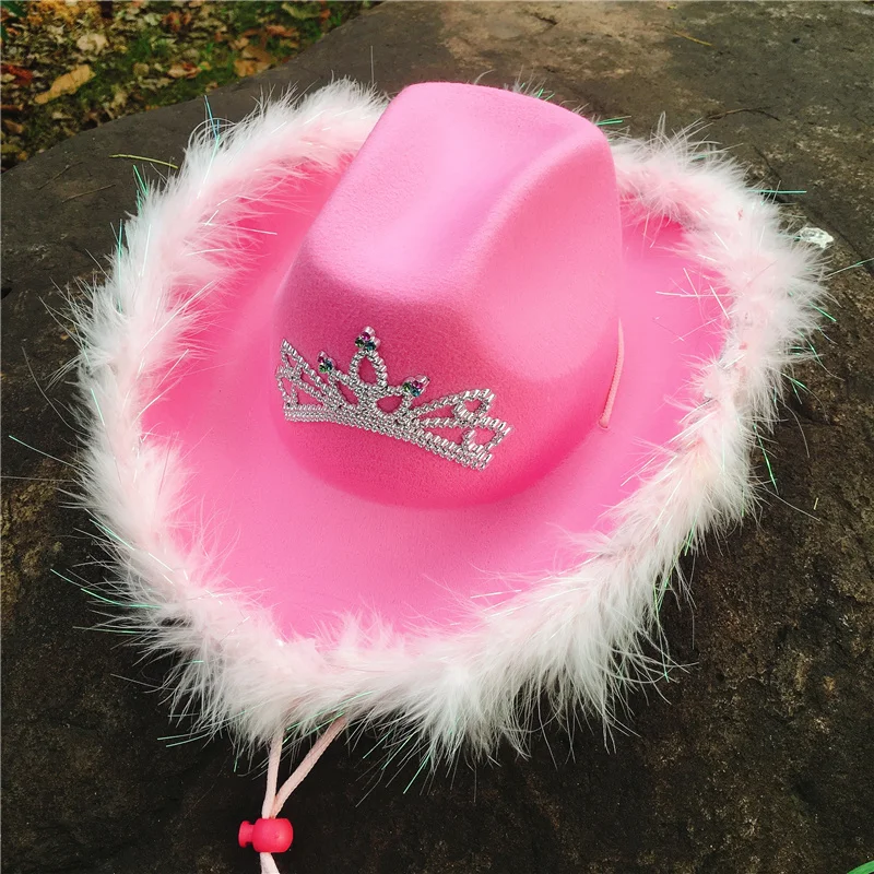 58-60 CM Adult Western Style Tiara Cowgirl Hat For Women Girl Pink Tiara Cowgirl Hat Cowboy Cap Holiday Funny Costume Party Hat
58-60 CM Adult Western Style Tiara Cowgirl Hat For Women Girl Pink Tiara Cowgirl Hat Cowboy Cap Holiday Funny Costume Party Hat