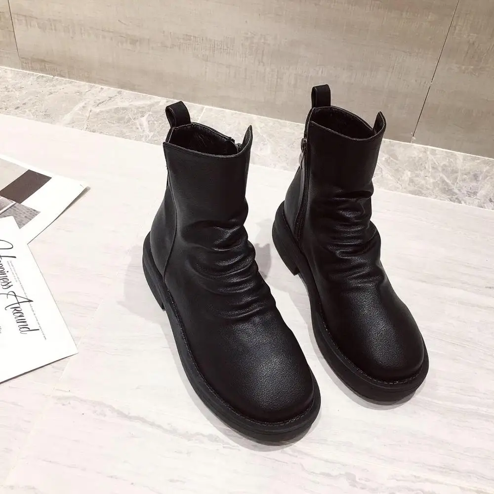 NIUFUNI Sexy Black Chelsea Boots Fashion Round Toe Ankle Boots Women Zipper Slip On PU Women's Slim Spring Autumn Shallow Shoes 
NIUFUNI Sexy Black Chelsea Boots Fashion Round Toe Ankle Boots Women Zipper Slip On PU Women's Slim Spring Autumn Shallow Shoes