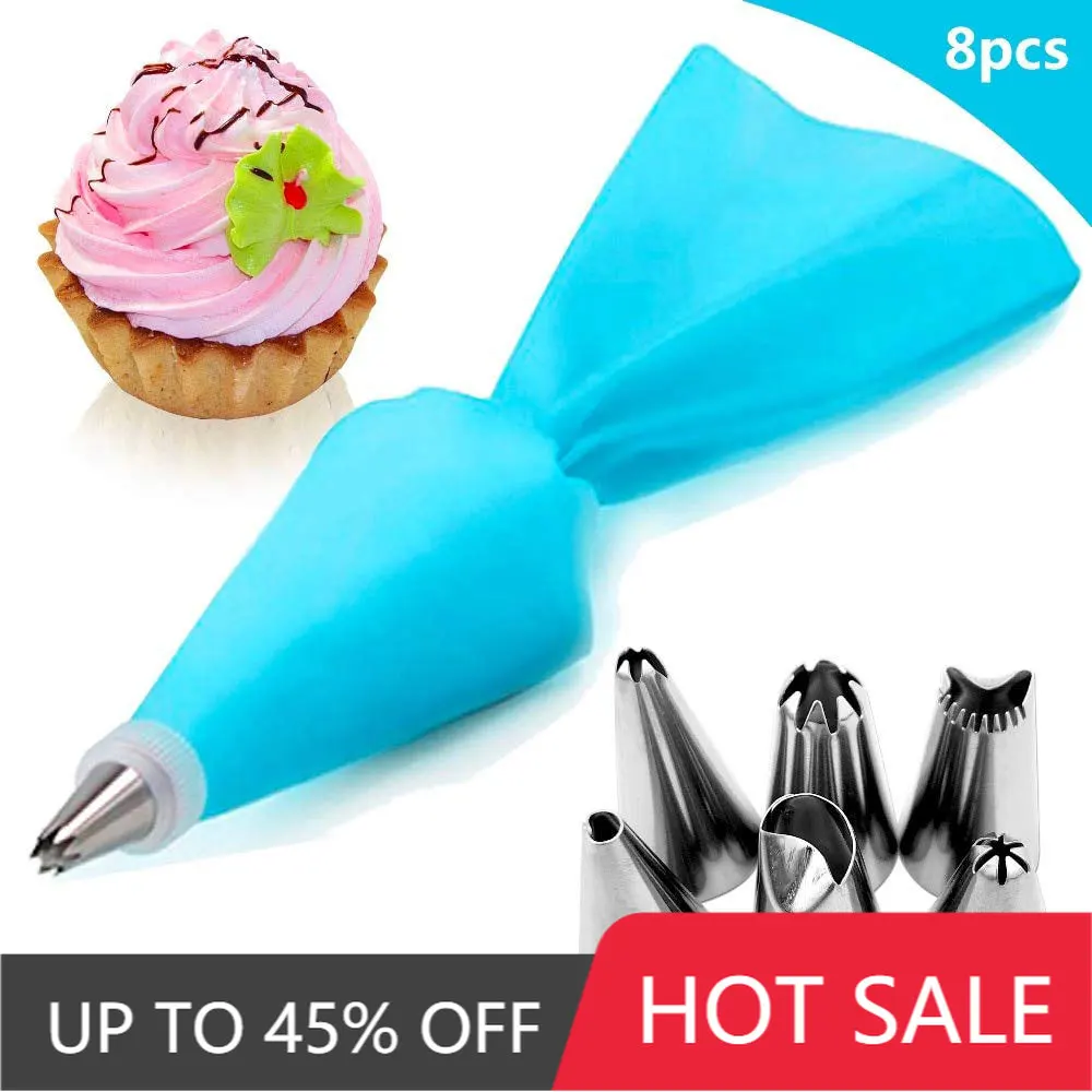 8/26Pcs/Set Silicone Pastry Bag Tips Kitchen Cake Icing Piping Cream Cake Decorating Tools Baking Tools for Cakes
8/26Pcs/Set Silicone Pastry Bag Tips Kitchen Cake Icing Piping Cream Cake Decorating Tools Baking Tools for Cakes