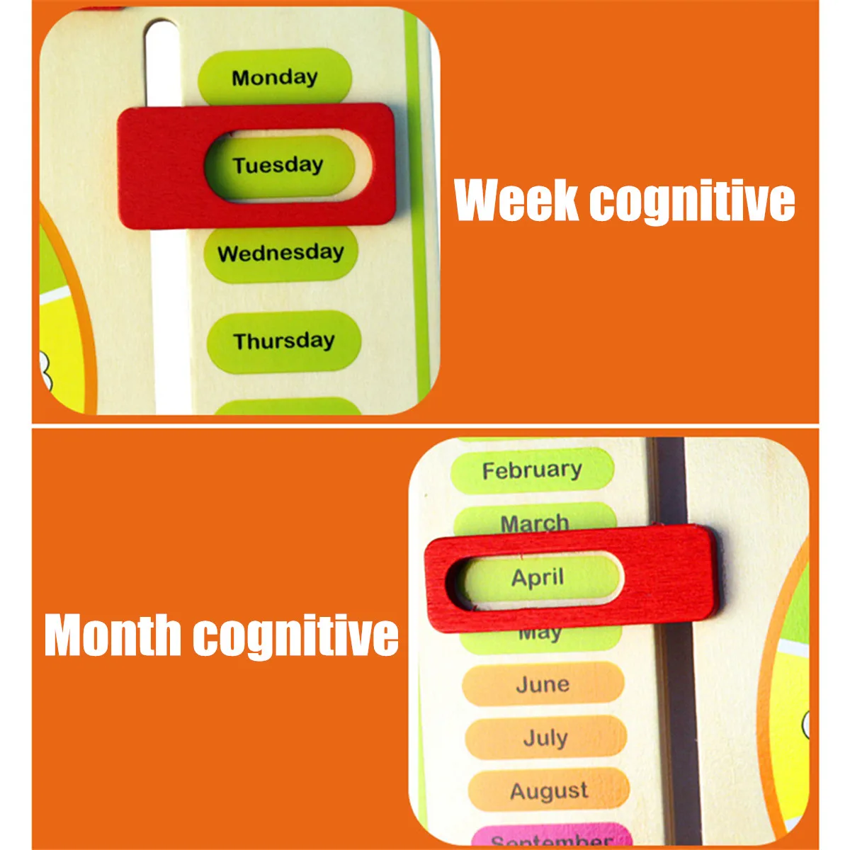 Montessori Calendar/Time Learning Clock Wooden Children's Toy Cognitive Pre-School Educational Intellectual Development Gift
Montessori Calendar/Time Learning Clock Wooden Children's Toy Cognitive Pre-School Educational Intellectual Development Gift