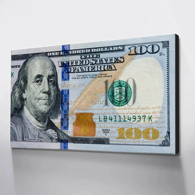 American Dollar Inspirational Canvas Posters and Prints Benjamin Franklin Money Paintings Wall Art Picture for Living Room Decor
American Dollar Inspirational Canvas Posters and Prints Benjamin Franklin Money Paintings Wall Art Picture for Living Room Decor
