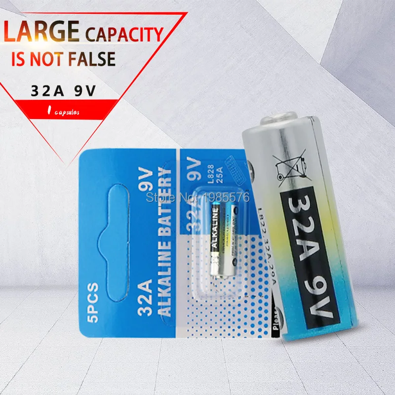 1pcs/lot 32A 9V Alkaline Primary Dry Batteries LR32 29A L822 for Car Key Remote Control Industrial Packing New Wholesales
1pcs/lot 32A 9V Alkaline Primary Dry Batteries LR32 29A L822 for Car Key Remote Control Industrial Packing New Wholesales