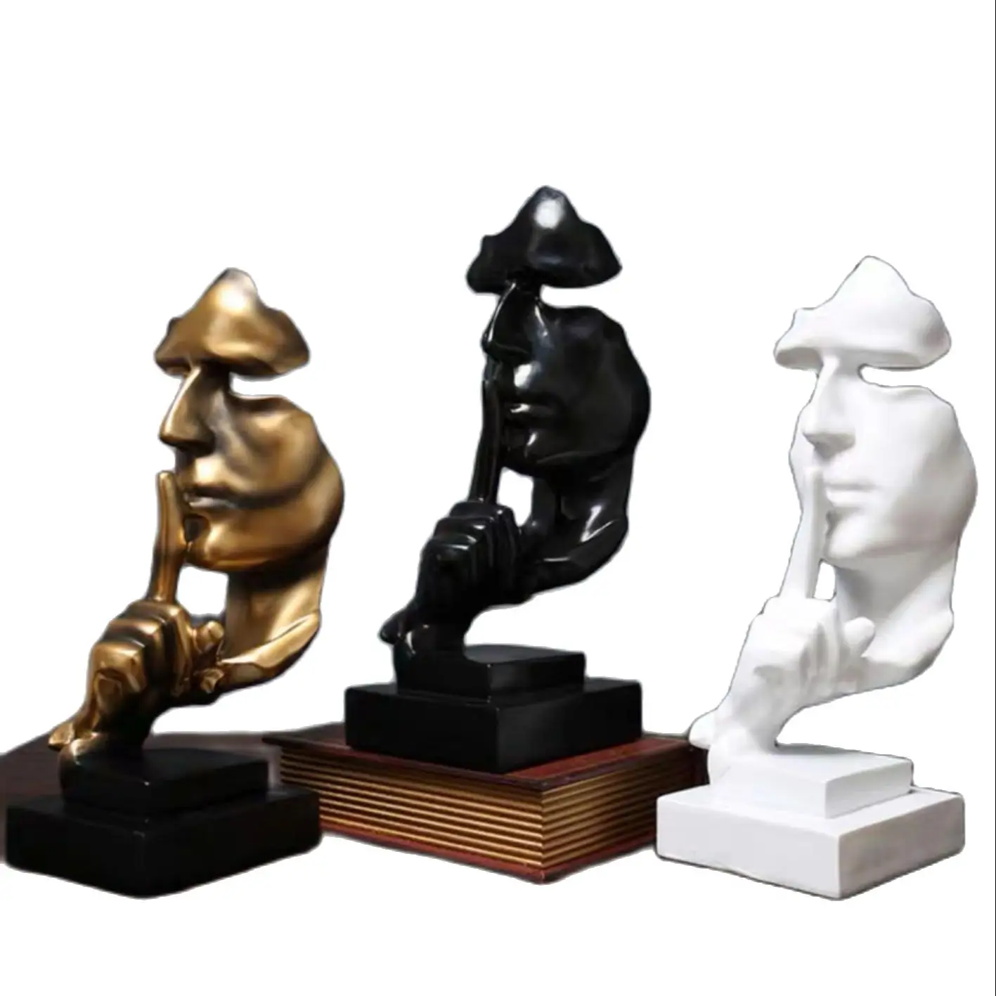 Big gold silence resin Abstract Sculpture resin Silence Is Gold Desk ornaments Office Home
Big gold silence resin Abstract Sculpture resin Silence Is Gold Desk ornaments Office Home