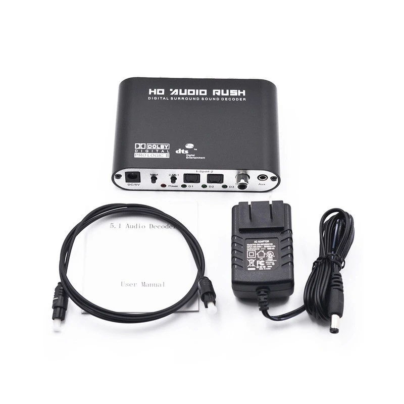 Audio Gear DTS AC-3 6CH Digital Audio Converter LPCM to 5.1 Analog Output 2.1 Digital Audio Decoder for DVD PC
Audio Gear DTS AC-3 6CH Digital Audio Converter LPCM to 5.1 Analog Output 2.1 Digital Audio Decoder for DVD PC
