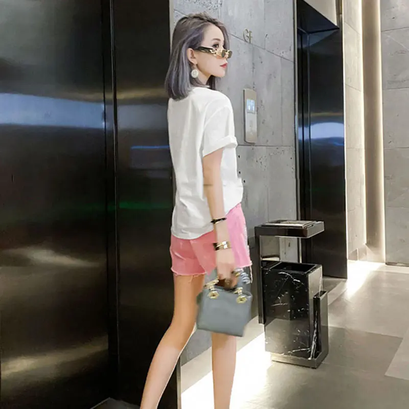 XITAO Beaded Patchwork Bow T-shirt Three-dimensional Decoration 2021 Summer New Fashion Short Sleeve Solid Color Top WMD1134 
XITAO Beaded Patchwork Bow T-shirt Three-dimensional Decoration 2021 Summer New Fashion Short Sleeve Solid Color Top WMD1134