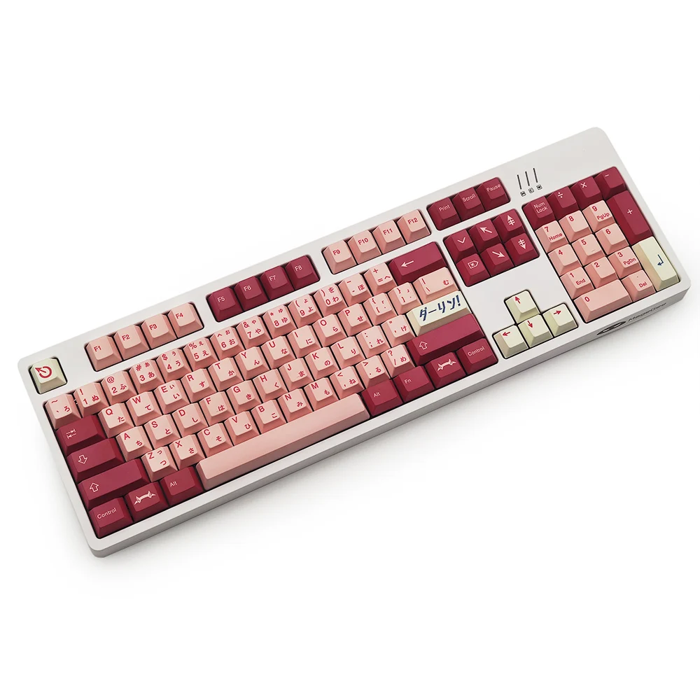 

128 Key PBT Darling Keycaps Cherry Profile DYE SUB Personalized Japanese Keycap For Cherry MX Switch Mechanical Keyboards