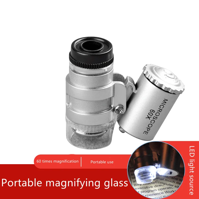 60X Microscope With UV Currency Detector Lamp Portable Pocket Magnifier Magnifying Glass UV Violet Counterfeit Light ForJewelers
60X Microscope With UV Currency Detector Lamp Portable Pocket Magnifier Magnifying Glass UV Violet Counterfeit Light ForJewelers