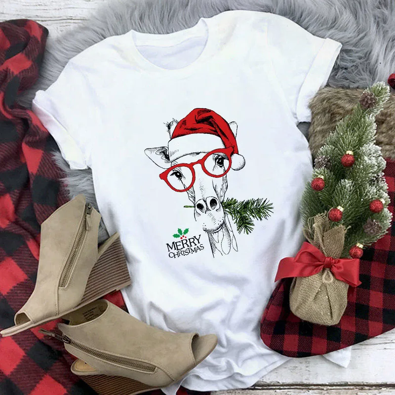 FIXSYS Fuuny Giraffee Animals Print Women T-Shirt Merry Christmas Casual Cotton Tshirt Unisex Fashion Graphics Short Sleeve Tops
FIXSYS Fuuny Giraffee Animals Print Women T-Shirt Merry Christmas Casual Cotton Tshirt Unisex Fashion Graphics Short Sleeve Tops