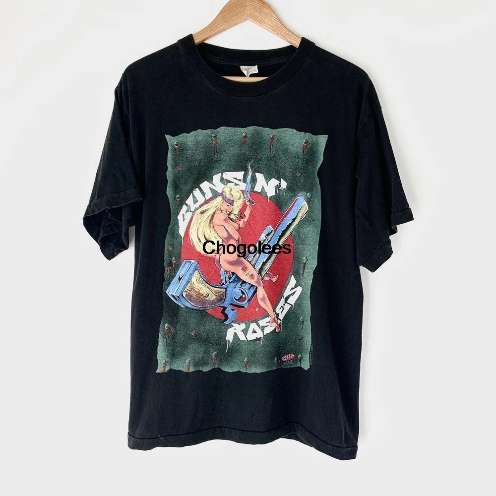 Винтажная Футболка 1992 Guns N Roses Euro Tour рок 1990s 90s Con Art |