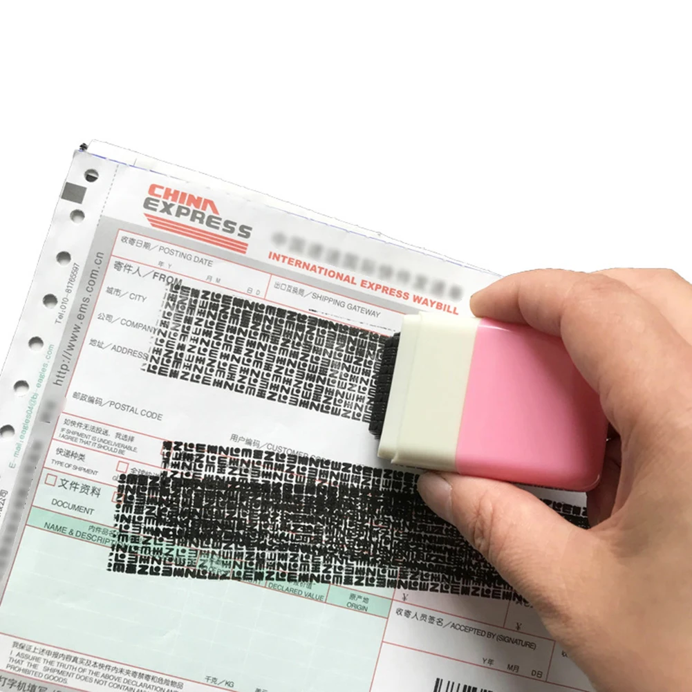 Portable Security Stamp Roller Privacy Seal Roller Type Cover Eliminator Seal Self-Inking Identity Theft Protection Roller Stamp
Portable Security Stamp Roller Privacy Seal Roller Type Cover Eliminator Seal Self-Inking Identity Theft Protection Roller Stamp