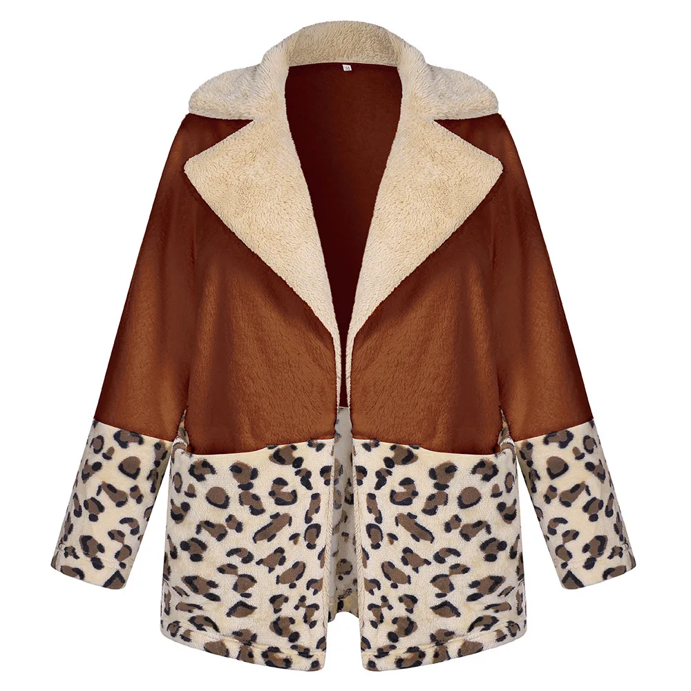 2021 Women Fashion Leopard Print Coats and Jackets Long Sleeve Fleece Outwear Ladies Autumn Winter Warm Top Streetwear
2021 Women Fashion Leopard Print Coats and Jackets Long Sleeve Fleece Outwear Ladies Autumn Winter Warm Top Streetwear